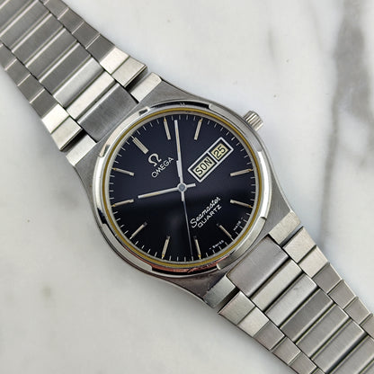 OMEGA Seamaster Quartz Rare German Day-Date Black Dial 1976 [REF. 196.0131]
