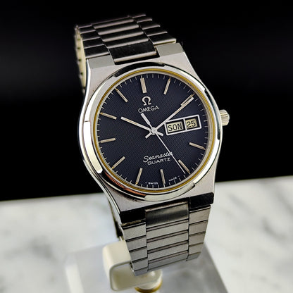OMEGA Seamaster Quartz Rare German Day-Date Black Dial 1976 [REF. 196.0131]