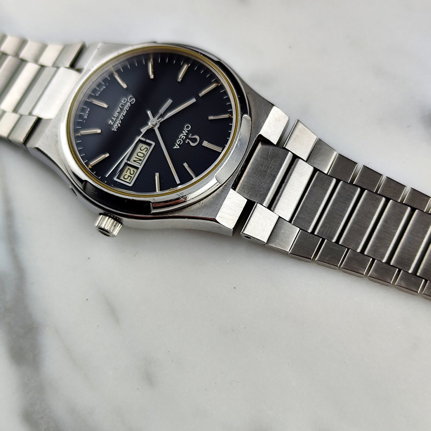 OMEGA Seamaster Quartz Rare German Day-Date Black Dial 1976 [REF. 196.0131]