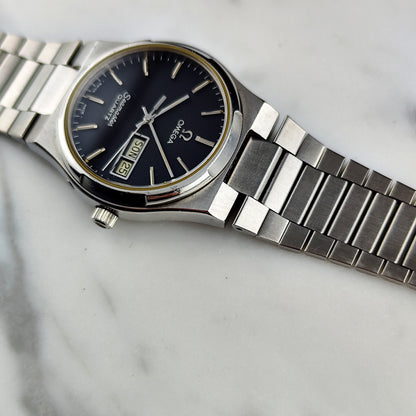 OMEGA Seamaster Quartz Rare German Day-Date Black Dial 1976 [REF. 196.0131]