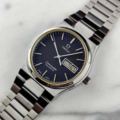 OMEGA Seamaster Quartz Rare German Day-Date Black Dial 1976 [REF. 196.0131]