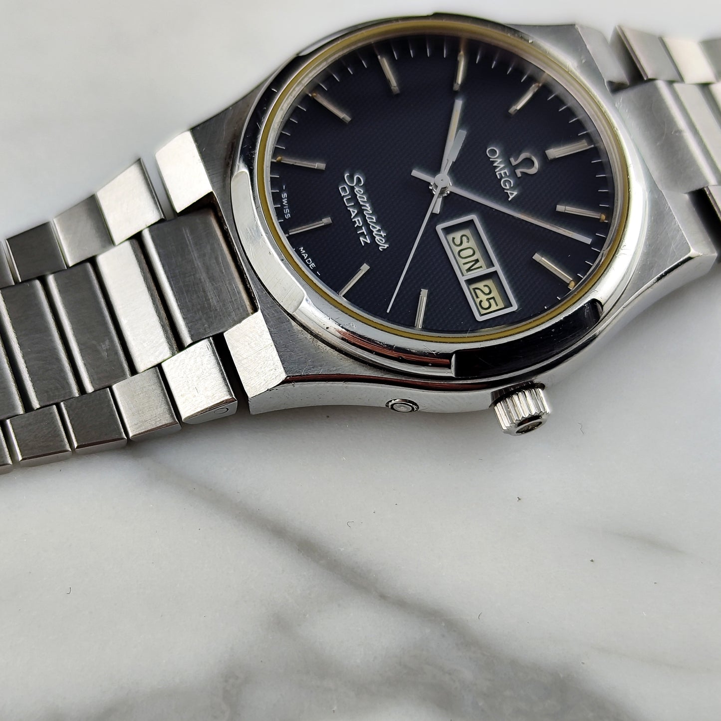 OMEGA Seamaster Quartz Rare German Day-Date Black Dial 1976 [REF. 196.0131]