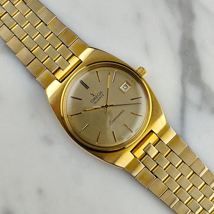 OMEGA Seamaster Quartz Gold Champagner Dial Date 1977 [REF. 196.0083]