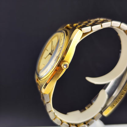 OMEGA Seamaster Quartz Gold Champagner Dial Date 1977 [REF. 196.0083]