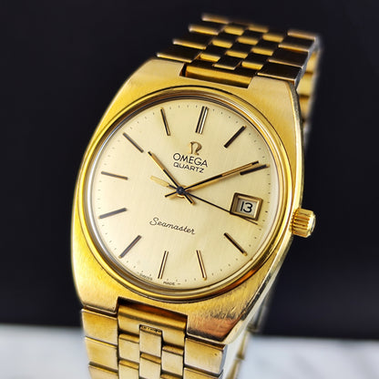 OMEGA Seamaster Quartz Gold Champagner Dial Date 1977 [REF. 196.0083]
