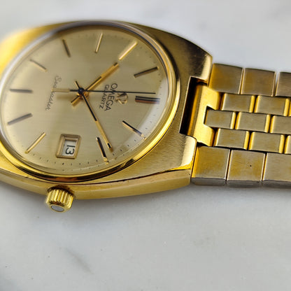 OMEGA Seamaster Quartz Gold Champagner Dial Date 1977 [REF. 196.0083]