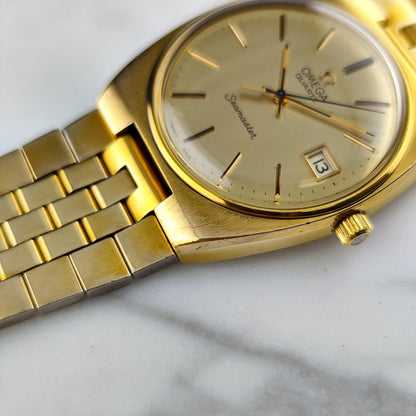 OMEGA Seamaster Quartz Gold Champagner Dial Date 1977 [REF. 196.0083]