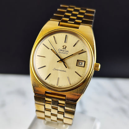 OMEGA Seamaster Quartz Gold Champagner Dial Date 1977 [REF. 196.0083]