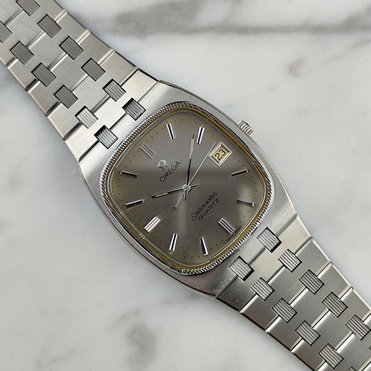 Omega Seamaster Quartz Steel Rare Date 1980 [REF. 196.0136]