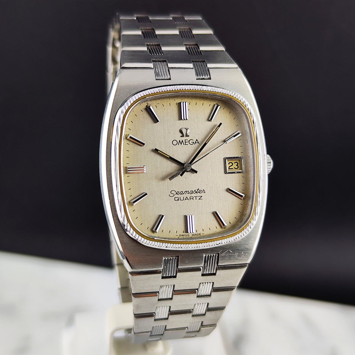 Omega Seamaster Quartz Steel Rare Date 1980 [REF. 196.0136]