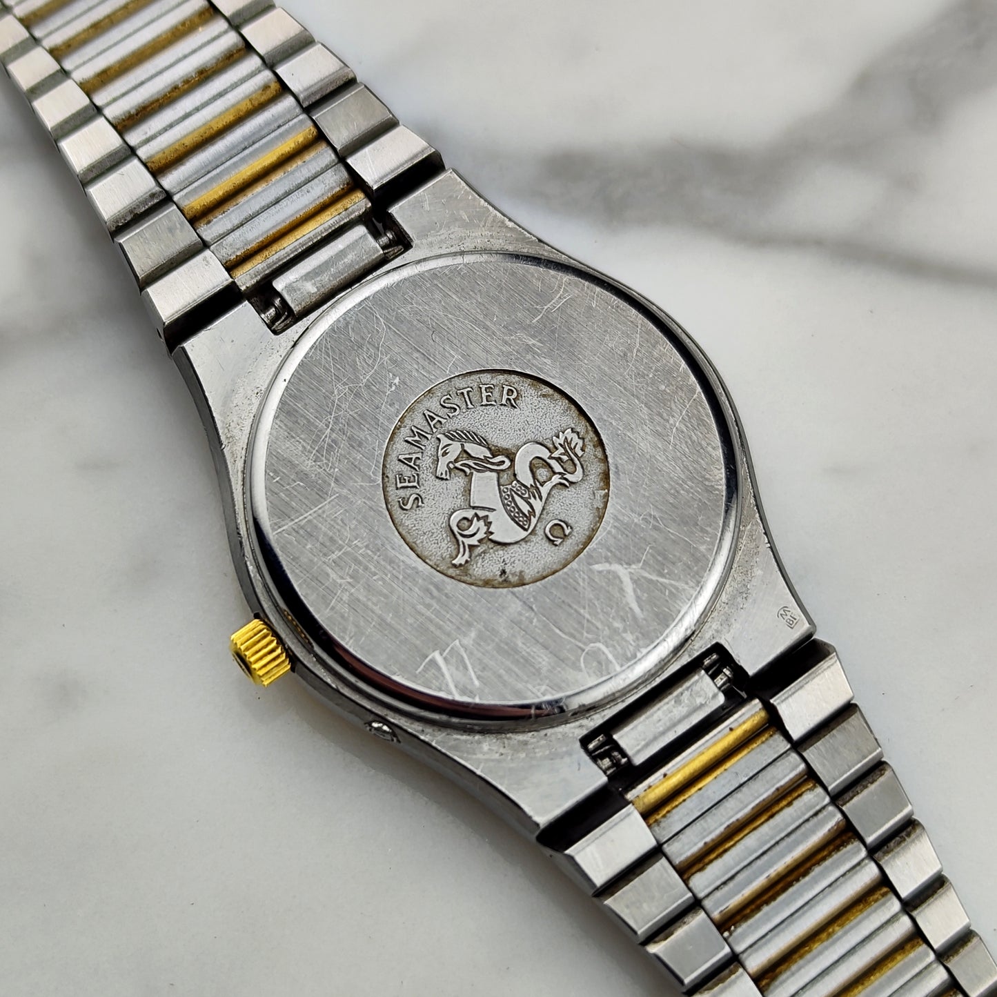 OMEGA Seamaster Quartz Two-Tone France Day-Date 1976 Super Rare [REF. 196.0131]