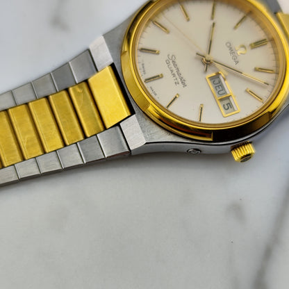 OMEGA Seamaster Quartz Two-Tone France Day-Date 1976 Super Rare [REF. 196.0131]