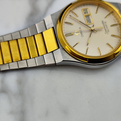 OMEGA Seamaster Quartz Two-Tone France Day-Date 1976 Super Rare [REF. 196.0131]