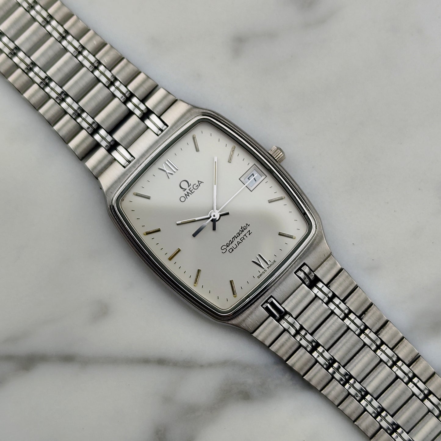 OMEGA Seamaster Quartz White Dial Date 1982 [REF. 196.0289]