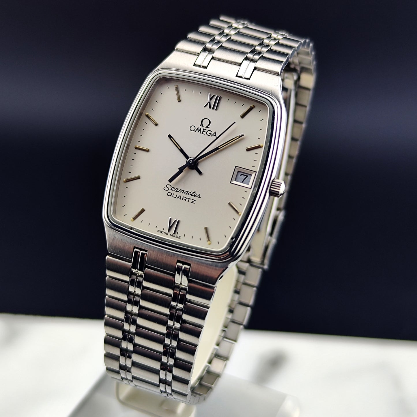 OMEGA Seamaster Quartz White Dial Date 1982 [REF. 196.0289]