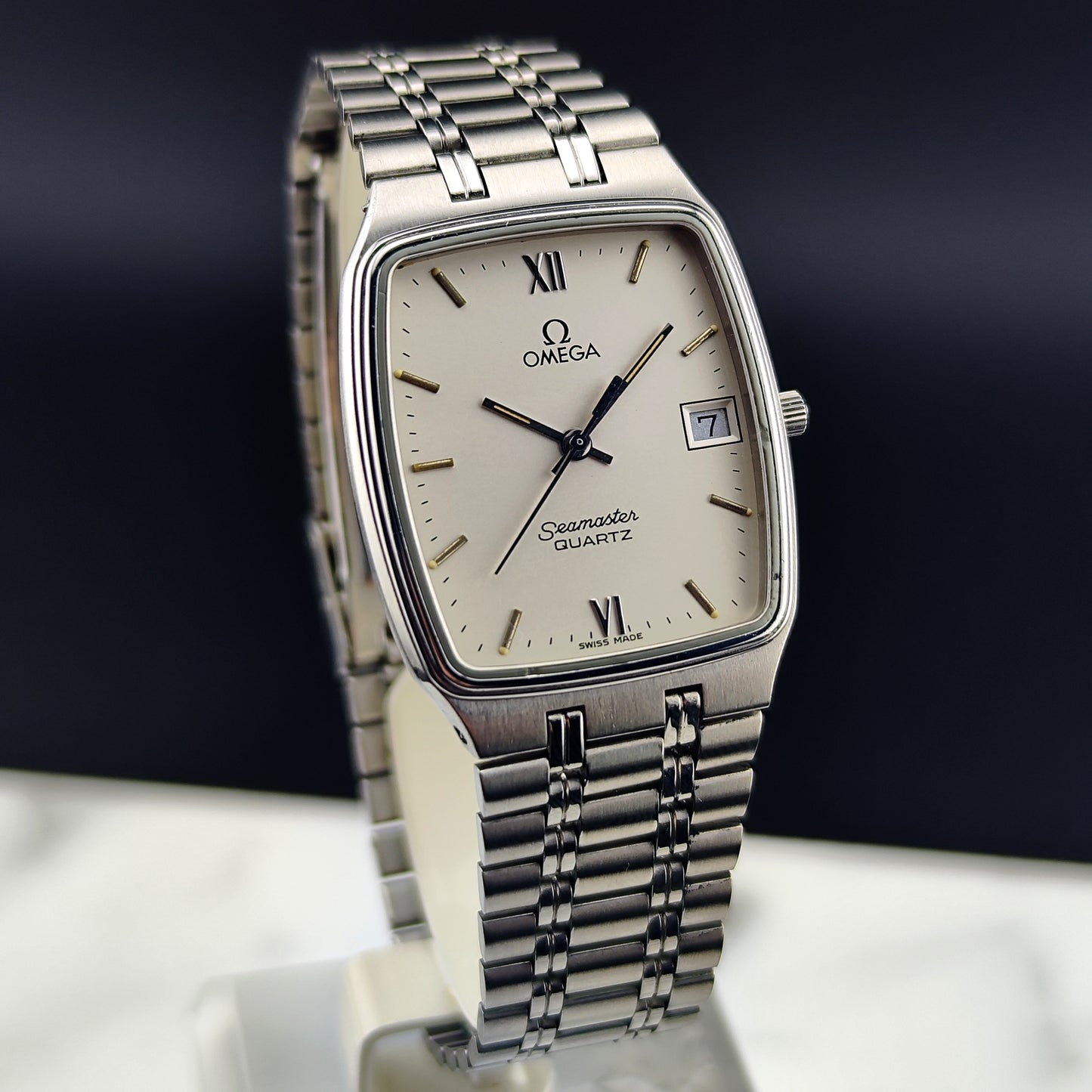 OMEGA Seamaster Quartz White Dial Date 1982 [REF. 196.0289]