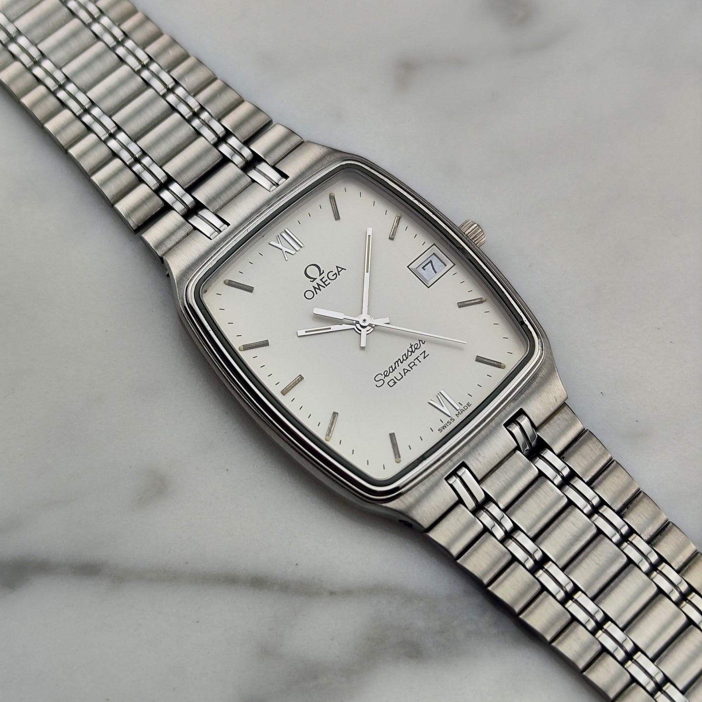 OMEGA Seamaster Quartz White Dial Date 1982 [REF. 196.0289]