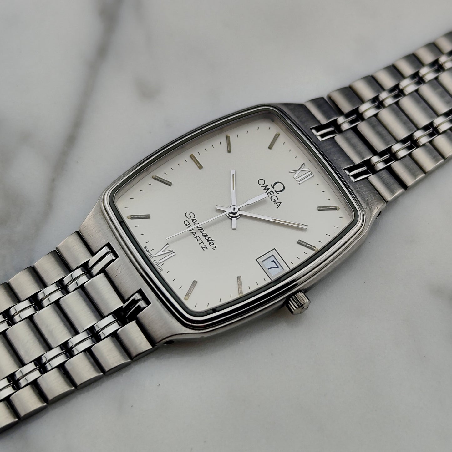 OMEGA Seamaster Quartz White Dial Date 1982 [REF. 196.0289]