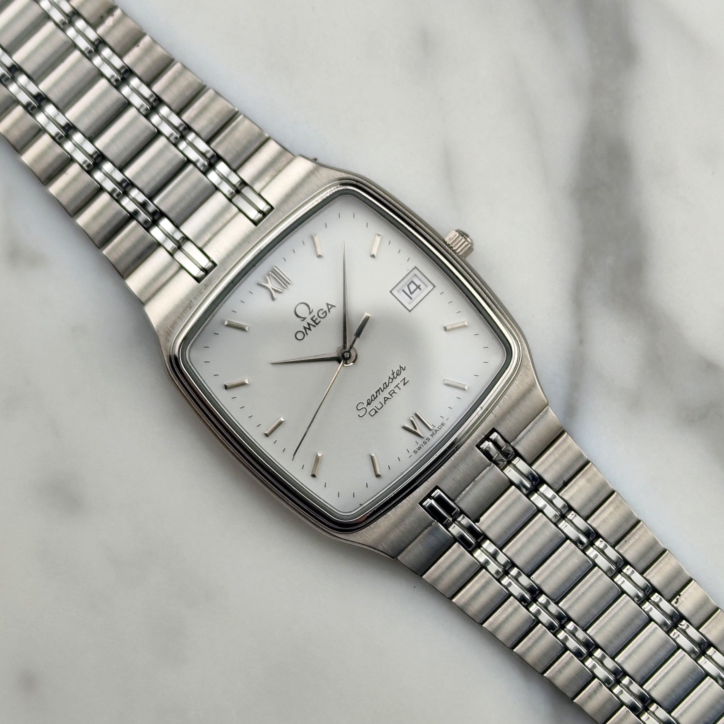 OMEGA Seamaster Quartz White Roman Dial 1982 [REF. 196.0241]