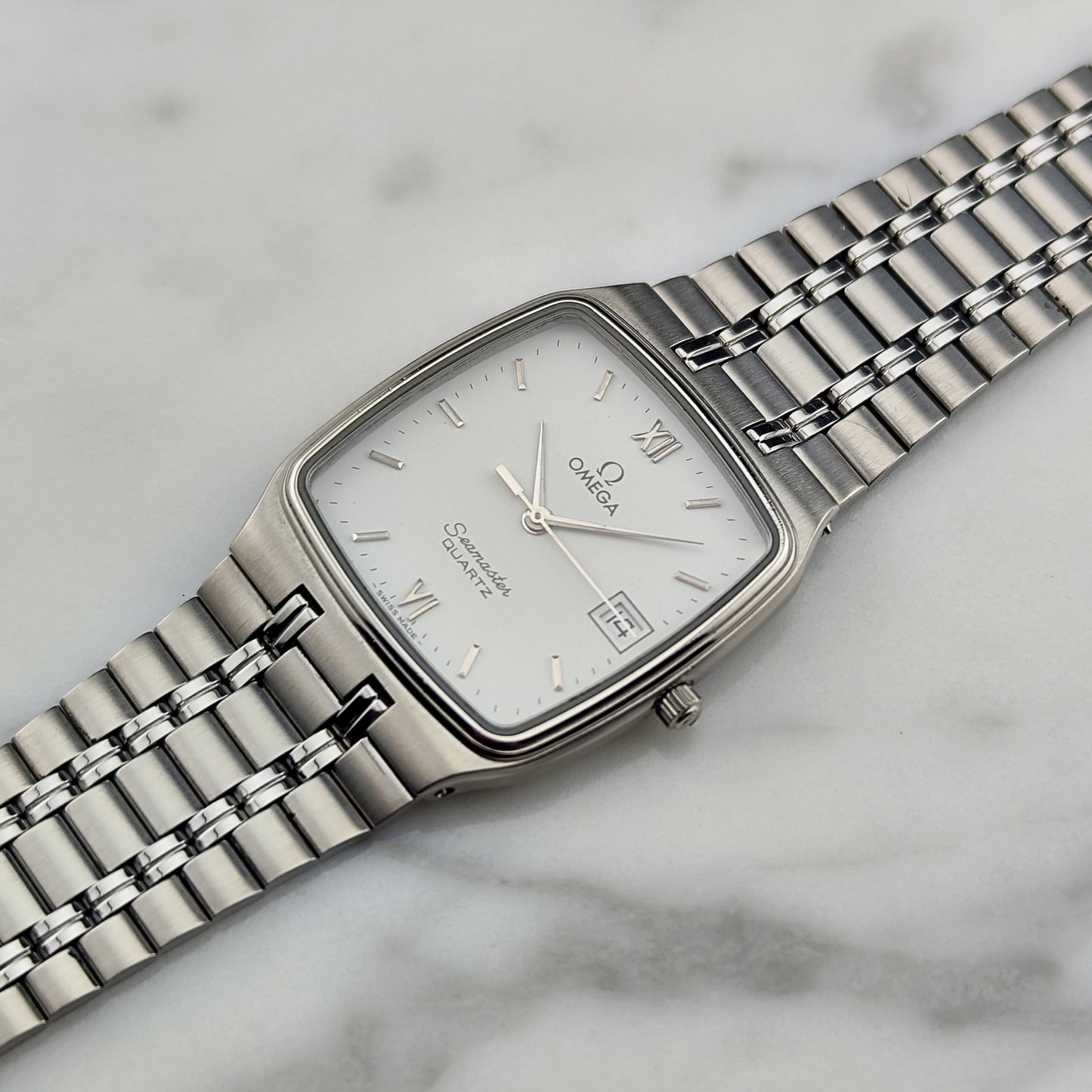 OMEGA Seamaster Quartz White Roman Dial 1982 [REF. 196.0241]