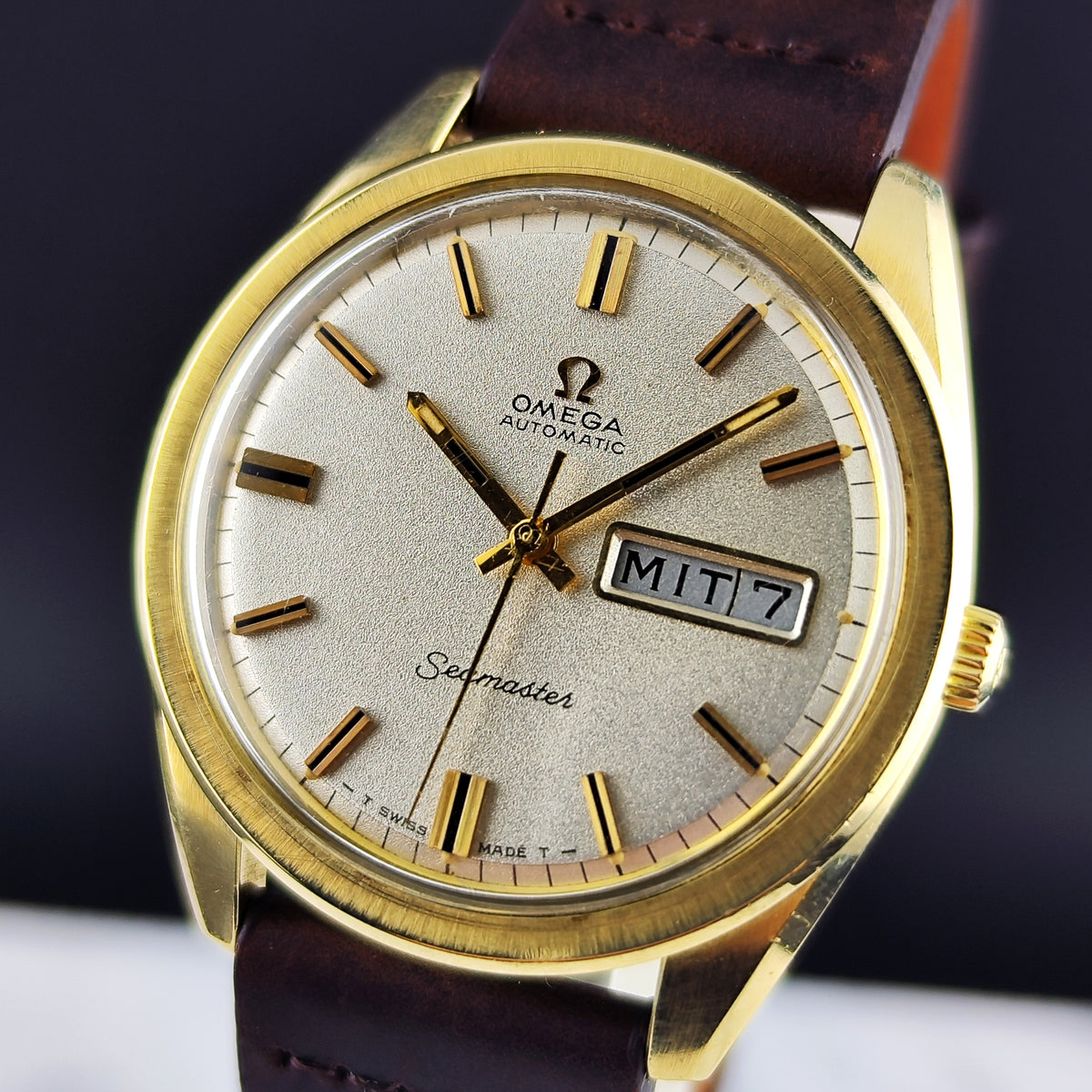 Omega Seamaster Gold White Sparkling Dial German Day-Date 1969 Serviced 09/2026 [REF. 168.032]