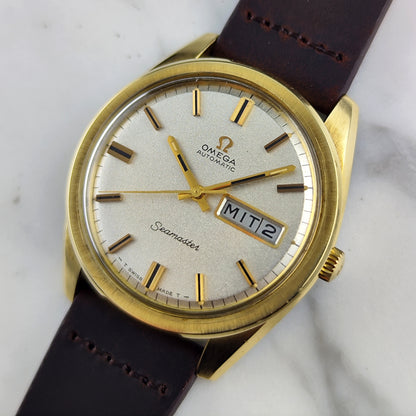 Omega Seamaster Gold White Sparkling Dial German Day-Date 1969 Serviced 09/2026 [REF. 168.032]