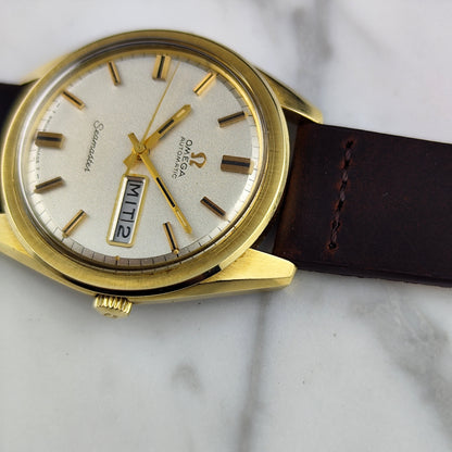 Omega Seamaster Gold White Sparkling Dial German Day-Date 1969 Serviced 09/2026 [REF. 168.032]