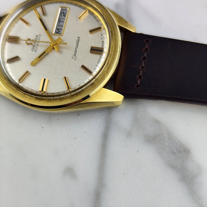 Omega Seamaster Gold White Sparkling Dial German Day-Date 1969 Serviced 09/2026 [REF. 168.032]