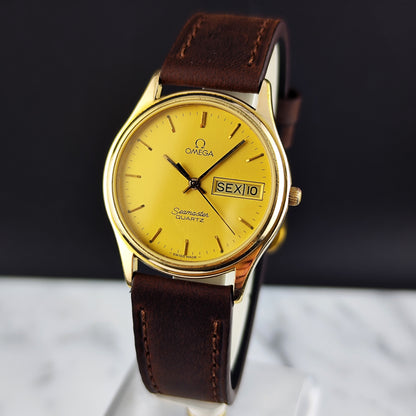 OMEGA Seamaster Gold Quartz Portuguese Day-Date 1984 Fullset [REF. 196.0268]