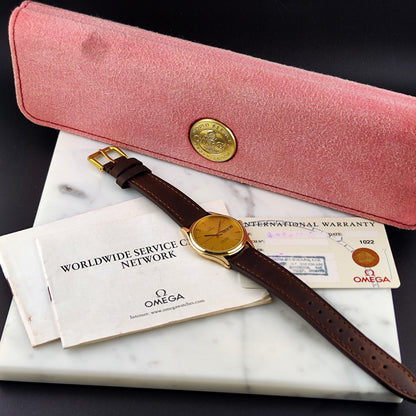 OMEGA Seamaster Gold Quartz Portuguese Day-Date 1984 Fullset [REF. 196.0268]