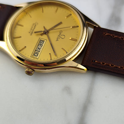 OMEGA Seamaster Gold Quartz Portuguese Day-Date 1984 Fullset [REF. 196.0268]