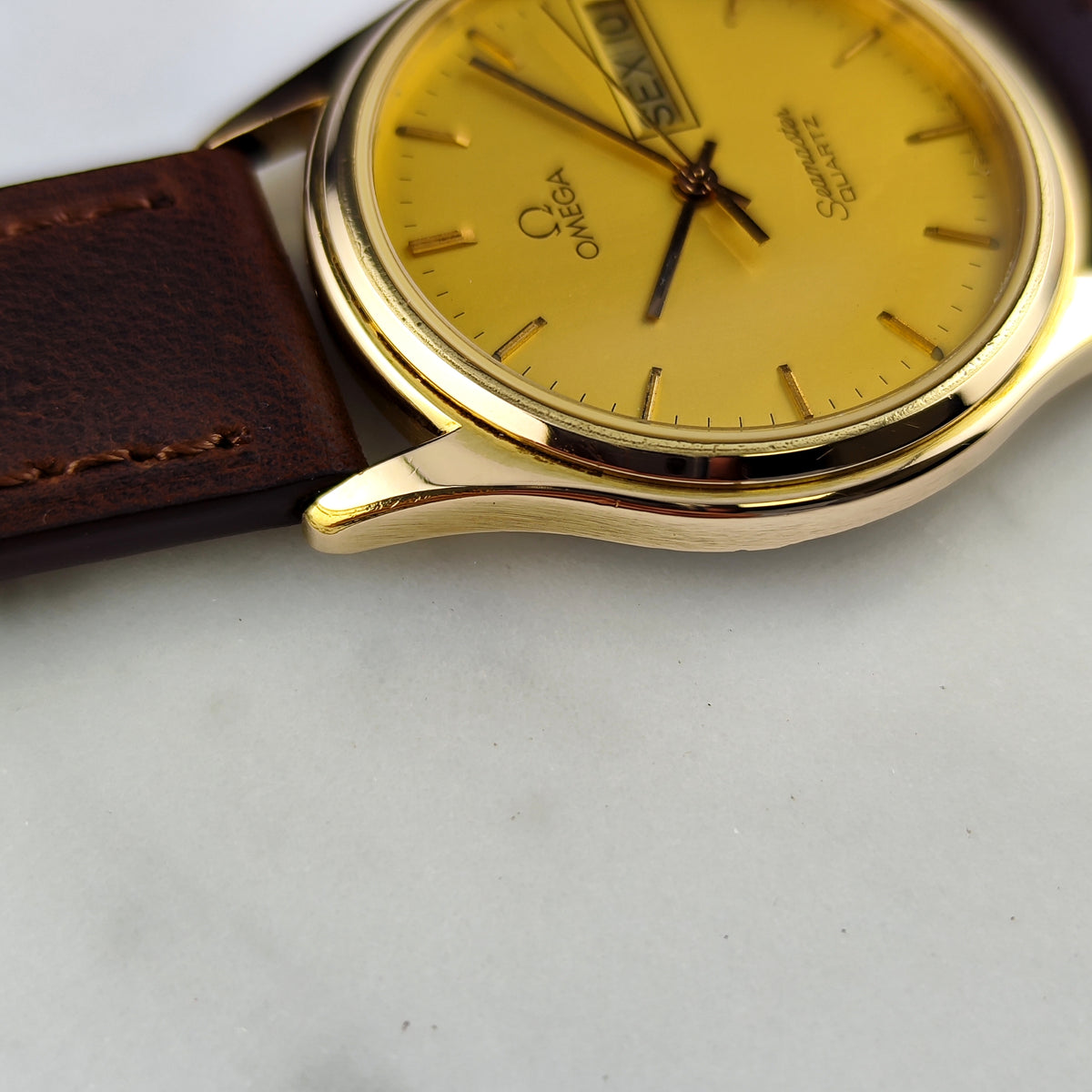 OMEGA Seamaster Gold Quartz Portuguese Day-Date 1984 Fullset [REF. 196.0268]