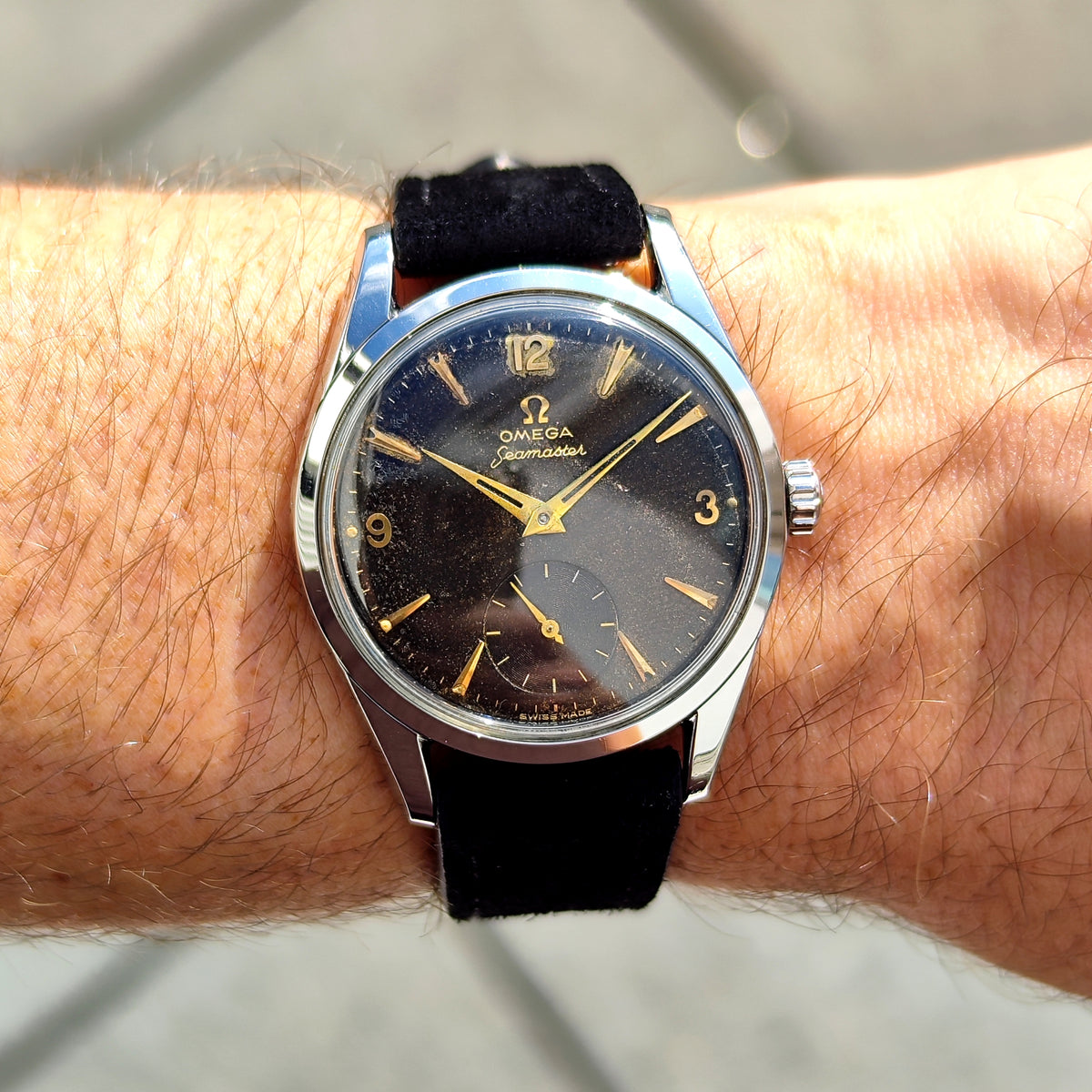 Omega Seamaster Steel Black Dial Gold Numbers 1956 [REF. 2937]