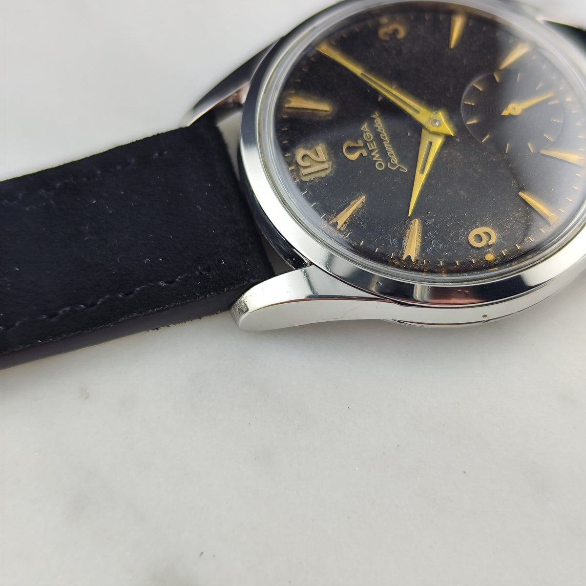Omega Seamaster Steel Black Dial Gold Numbers 1956 [REF. 2937]