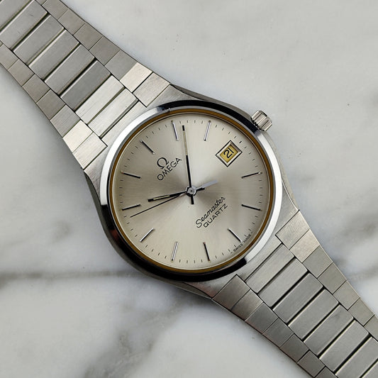 OMEGA Seamaster Super Rare Quartz Silver Date 1978 [REF. 196.0168]