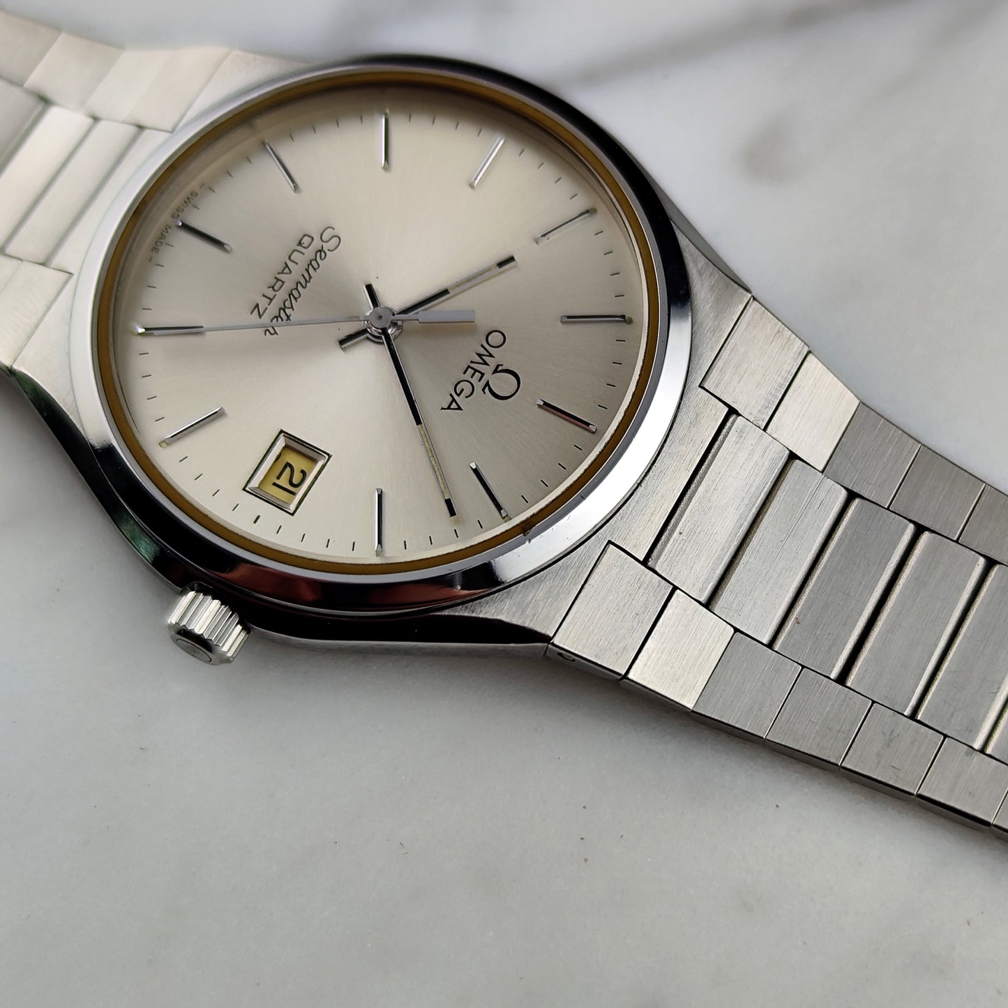 OMEGA Seamaster Super Rare Quartz Silver Date 1978 [REF. 196.0168]
