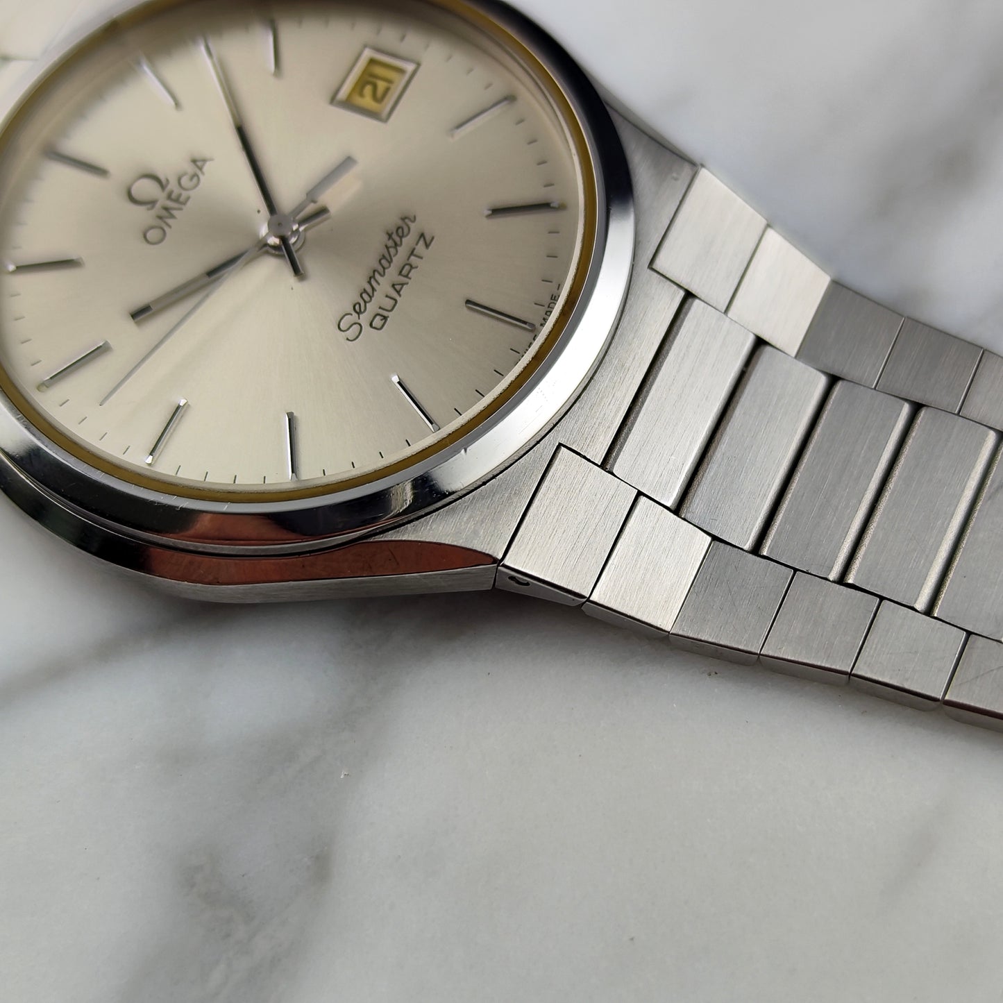 OMEGA Seamaster Super Rare Quartz Silver Date 1978 [REF. 196.0168]