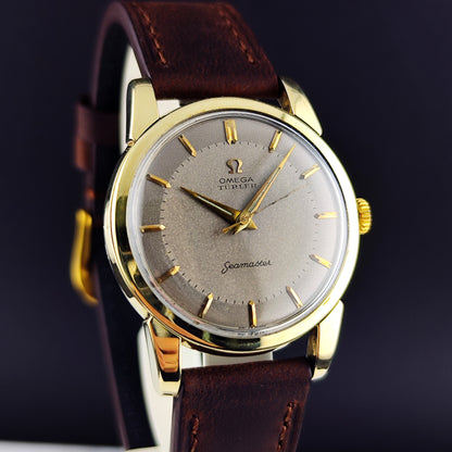 Omega Seamaster Türler Gold White Grey Dial Rare 1956 [REF. 2759]
