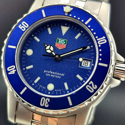 TAG HEUER Professional 1500 Rare Blue Version Waterproof Service [REF. WD1214]