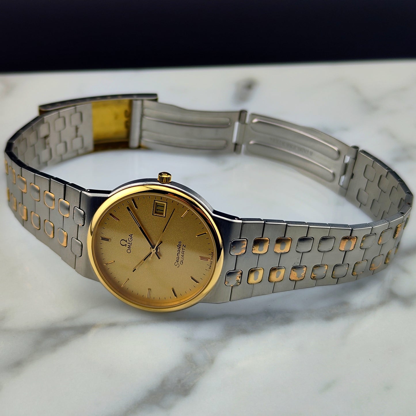 OMEGA Seamaster Quartz Two-Tone Rare Sparkling Dial [REF. 196.0277]