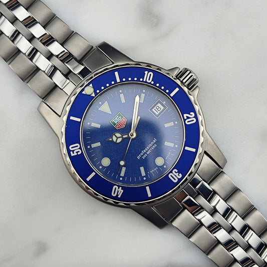 TAG HEUER Professional 1500 Rare Blue Version Waterproof Service [REF. WD1214]