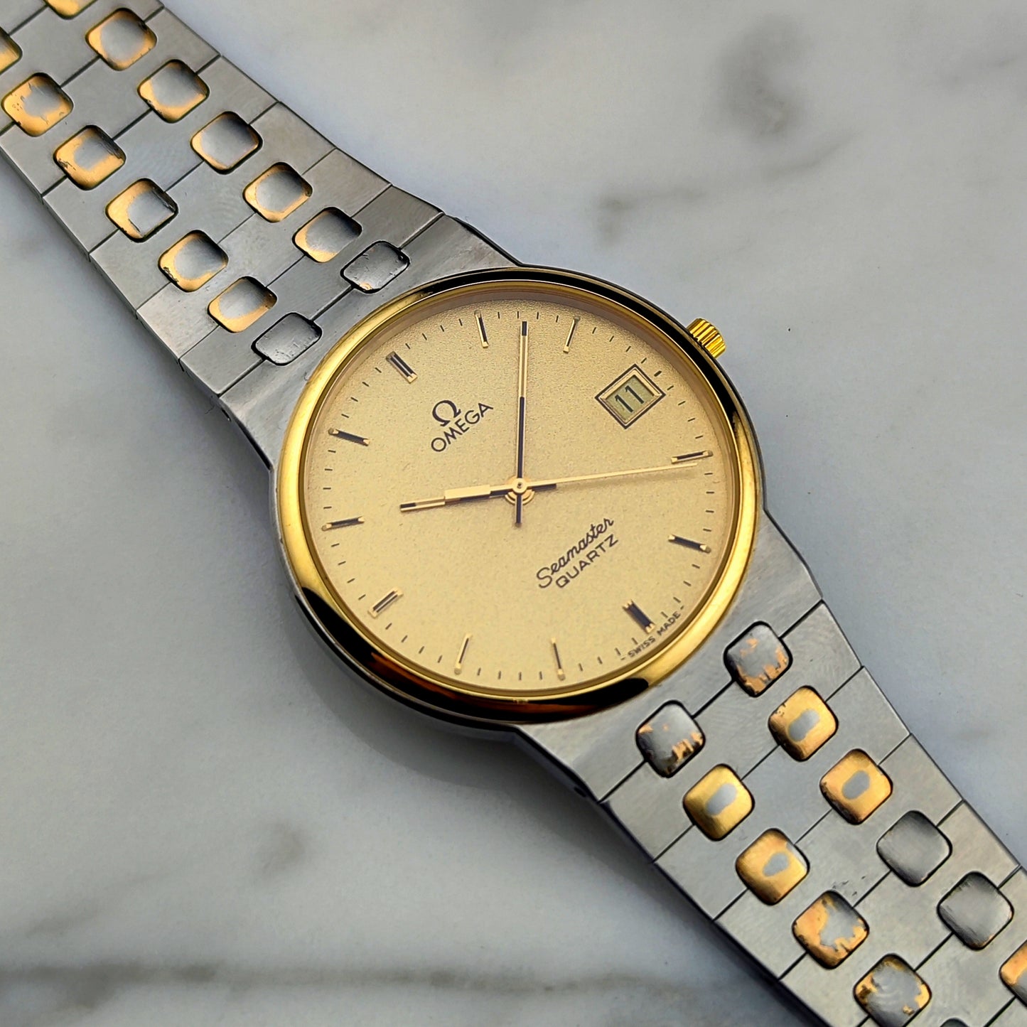 OMEGA Seamaster Quartz Two-Tone Rare Sparkling Dial [REF. 196.0277]