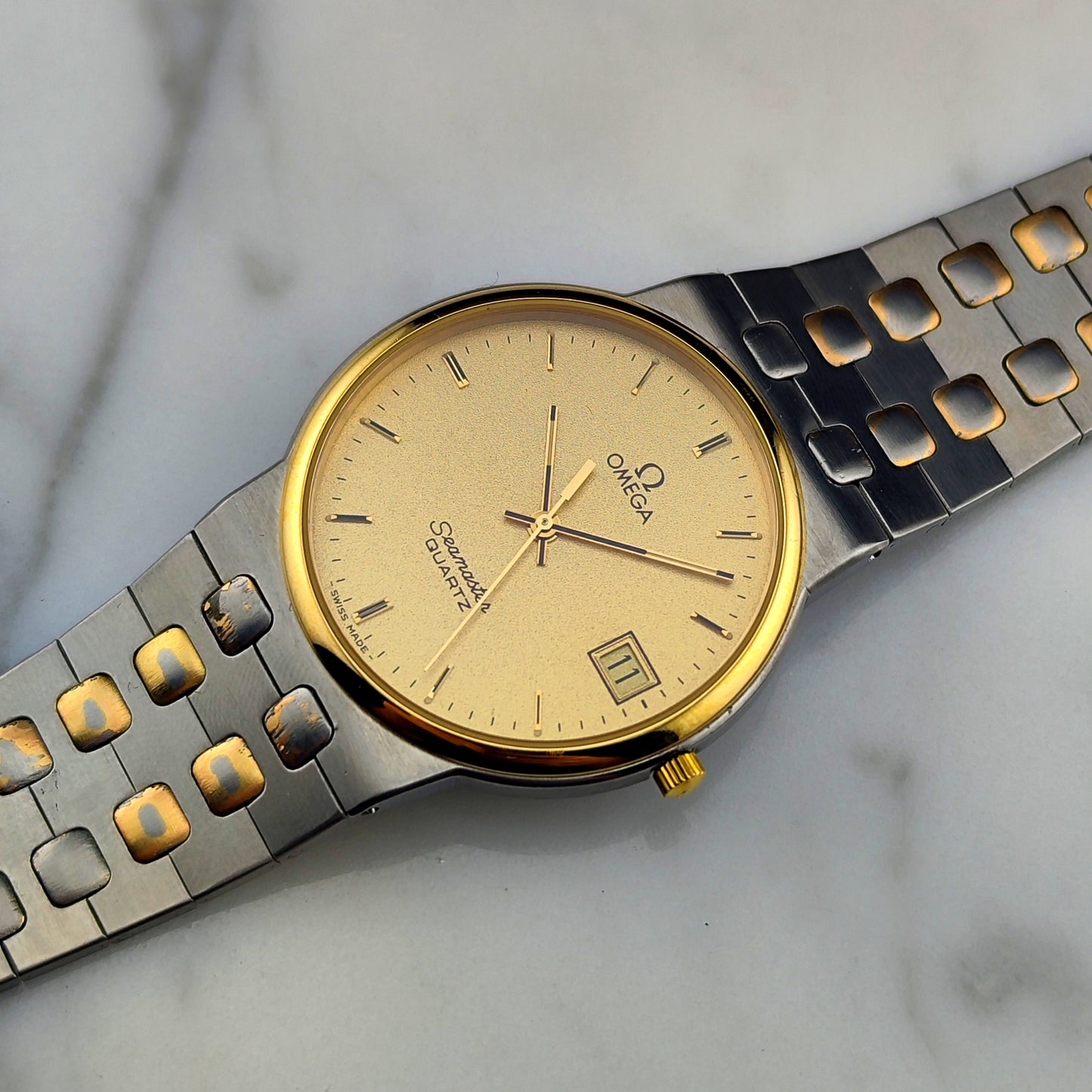 OMEGA Seamaster Quartz Two-Tone Rare Sparkling Dial [REF. 196.0277]