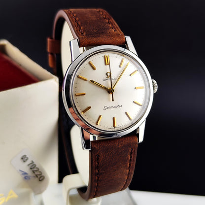 OMEGA Seamaster White Dial Gold Mint 1964 with Box [REF. 135.005]