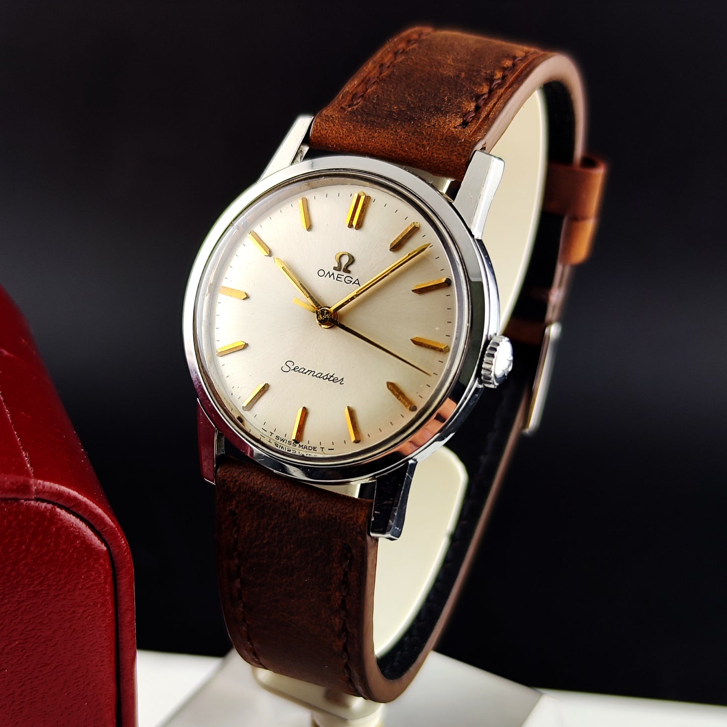OMEGA Seamaster White Dial Gold Mint 1964 with Box [REF. 135.005]