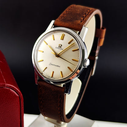 OMEGA Seamaster White Dial Gold Mint 1964 with Box [REF. 135.005]