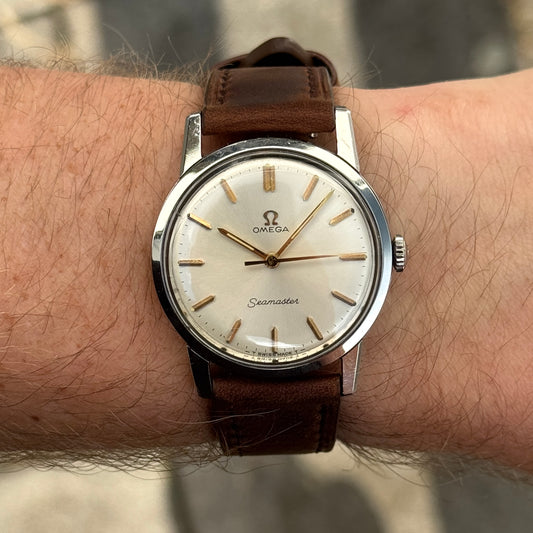 OMEGA Seamaster White Dial Gold Mint 1964 with Box [REF. 135.005]
