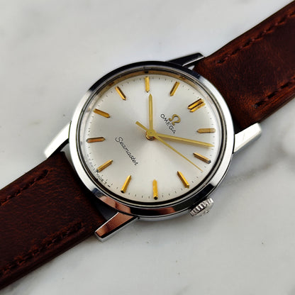 OMEGA Seamaster White Dial Gold Mint 1964 with Box [REF. 135.005]