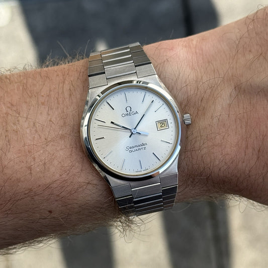 OMEGA Seamaster Super Rare Quartz Silver Date 1978 [REF. 196.0168]