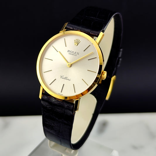ROLEX Cellini Gold White Dial 18ct from 1990 Serviced 03/2026 [REF. 4112]
